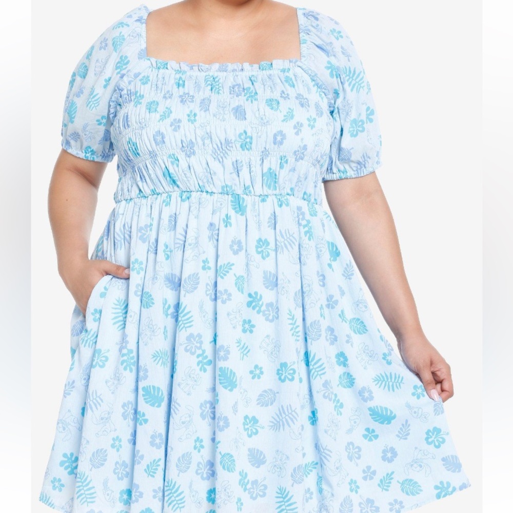 Disney Lilo & Stitch Smocked Dress Plus Size Hot Topic